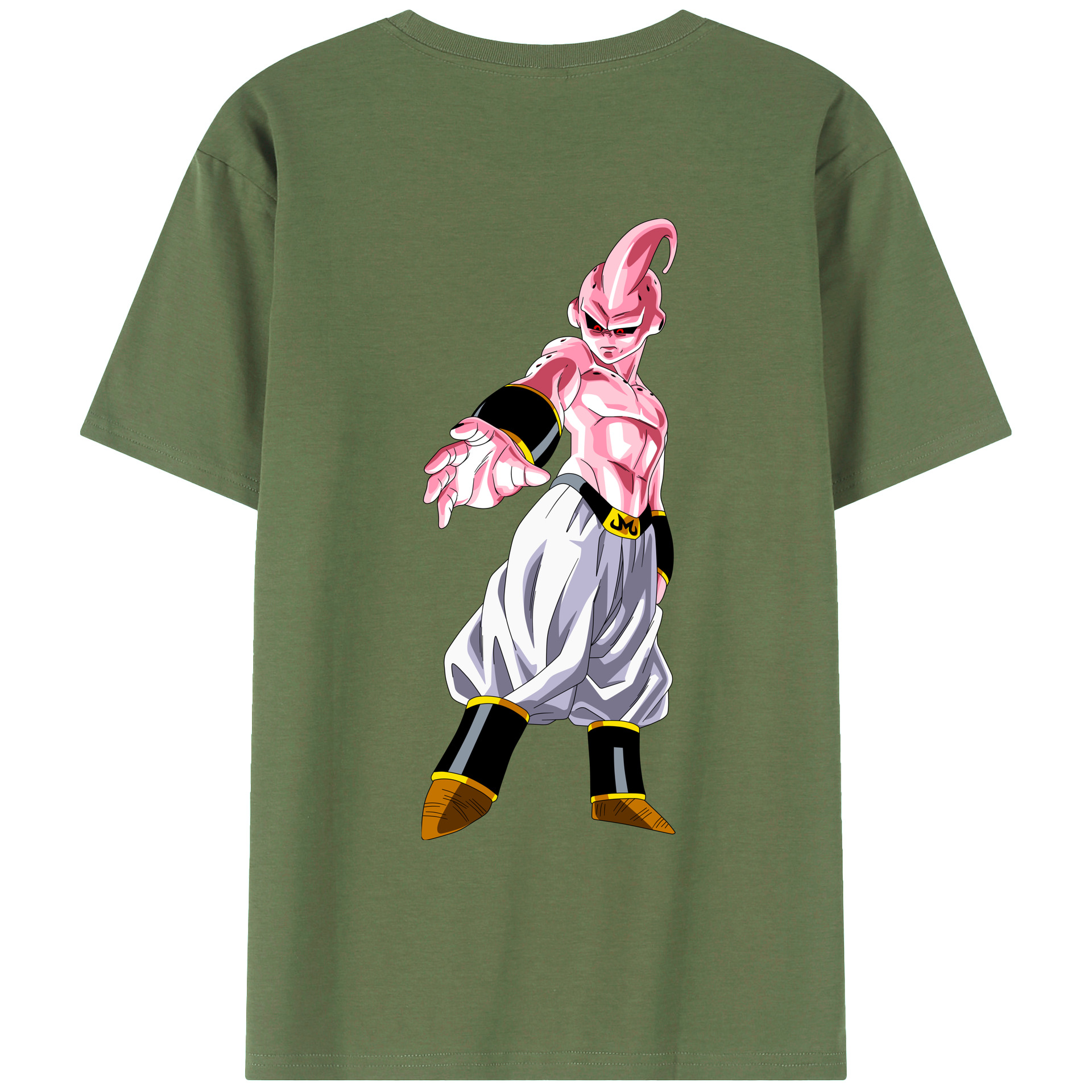 （画像用） ドラゴンボール 魔人ブウ DRAGON BALL Majin Buu 綿100％ メンズ半袖Tシャツ（バックプリント） 通気性